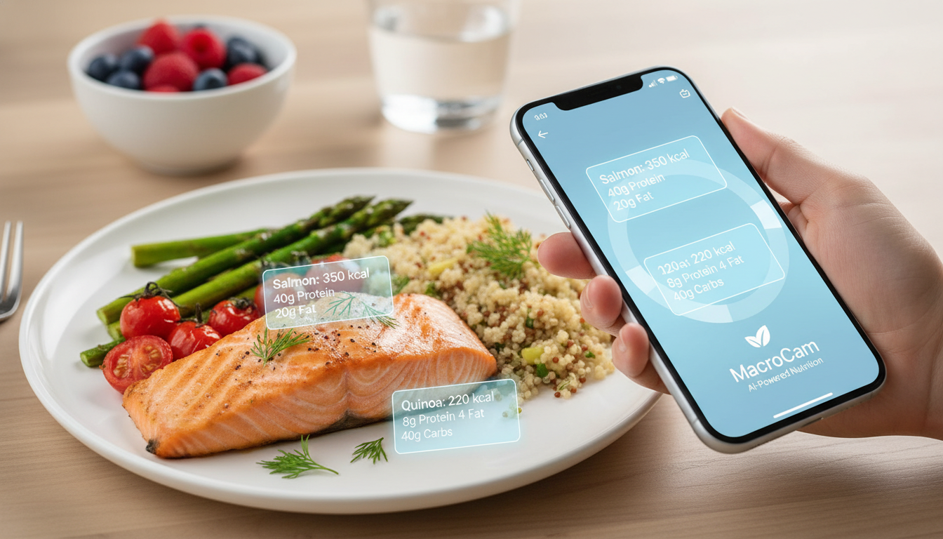 How the MacroCam App Enhances Your Meal Logging Experience with AI Technology - MacroCam healthy nutrition and macro tracking guide cover image